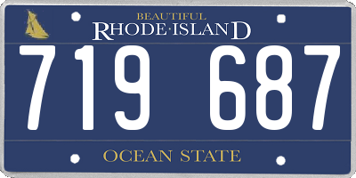 RI license plate 719687