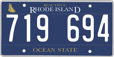 RI license plate 719694