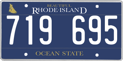 RI license plate 719695