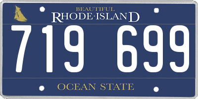 RI license plate 719699
