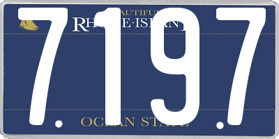 RI license plate 7197