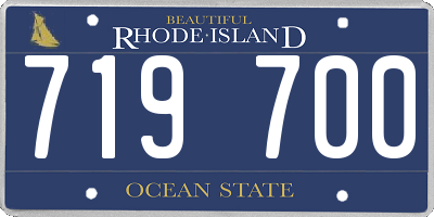RI license plate 719700