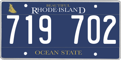 RI license plate 719702