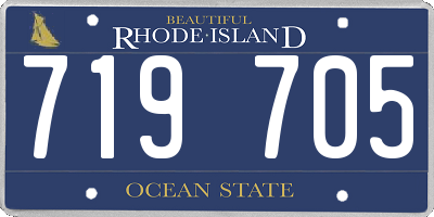 RI license plate 719705