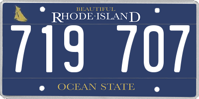 RI license plate 719707