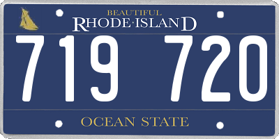 RI license plate 719720