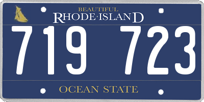 RI license plate 719723