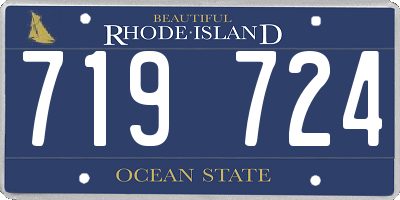 RI license plate 719724