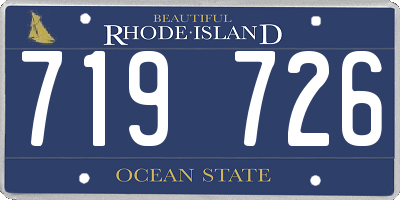 RI license plate 719726