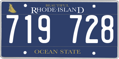 RI license plate 719728