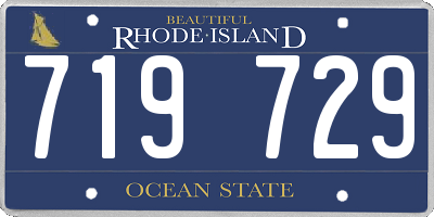 RI license plate 719729