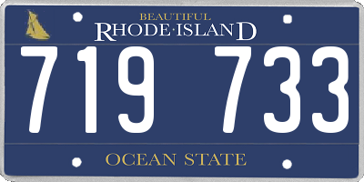 RI license plate 719733