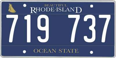 RI license plate 719737