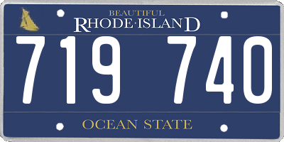 RI license plate 719740