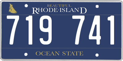 RI license plate 719741
