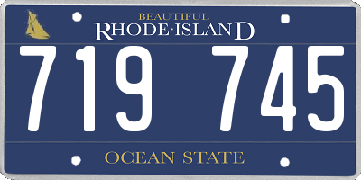 RI license plate 719745