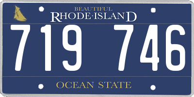 RI license plate 719746