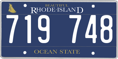 RI license plate 719748