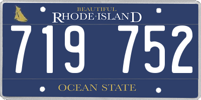 RI license plate 719752