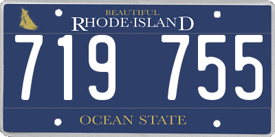 RI license plate 719755