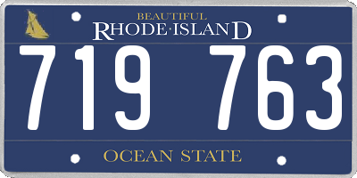 RI license plate 719763