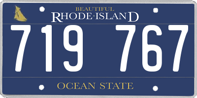RI license plate 719767