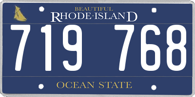 RI license plate 719768