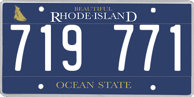 RI license plate 719771