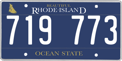 RI license plate 719773
