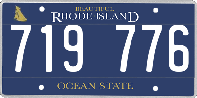 RI license plate 719776