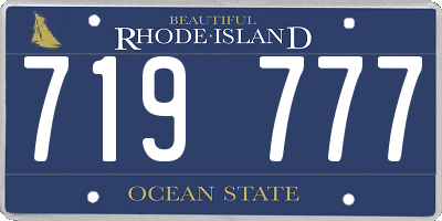 RI license plate 719777