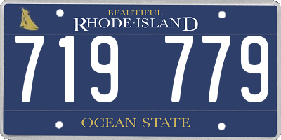 RI license plate 719779