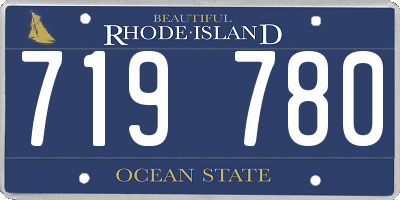 RI license plate 719780