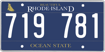 RI license plate 719781