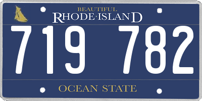 RI license plate 719782