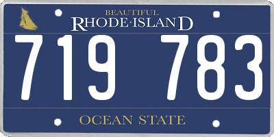RI license plate 719783