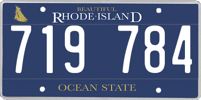 RI license plate 719784