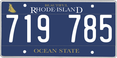 RI license plate 719785