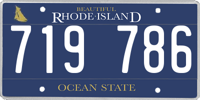 RI license plate 719786