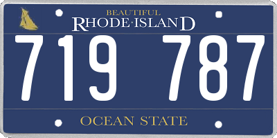 RI license plate 719787