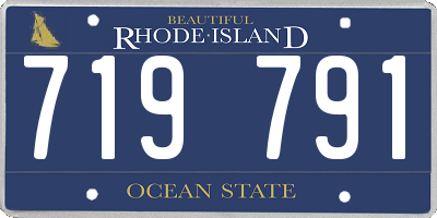 RI license plate 719791