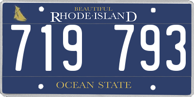 RI license plate 719793