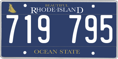 RI license plate 719795