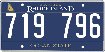 RI license plate 719796