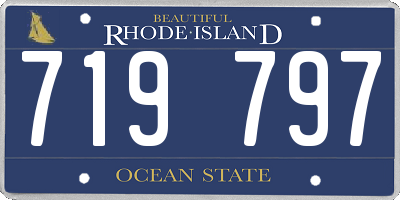 RI license plate 719797