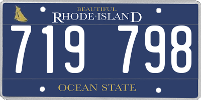 RI license plate 719798