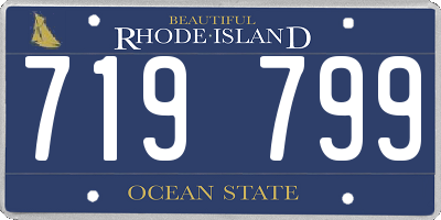 RI license plate 719799