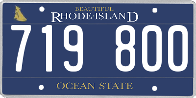 RI license plate 719800