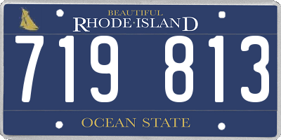 RI license plate 719813