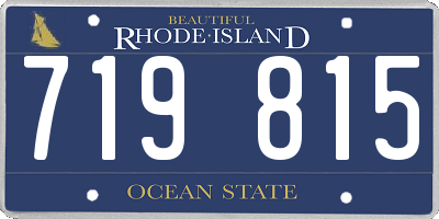 RI license plate 719815